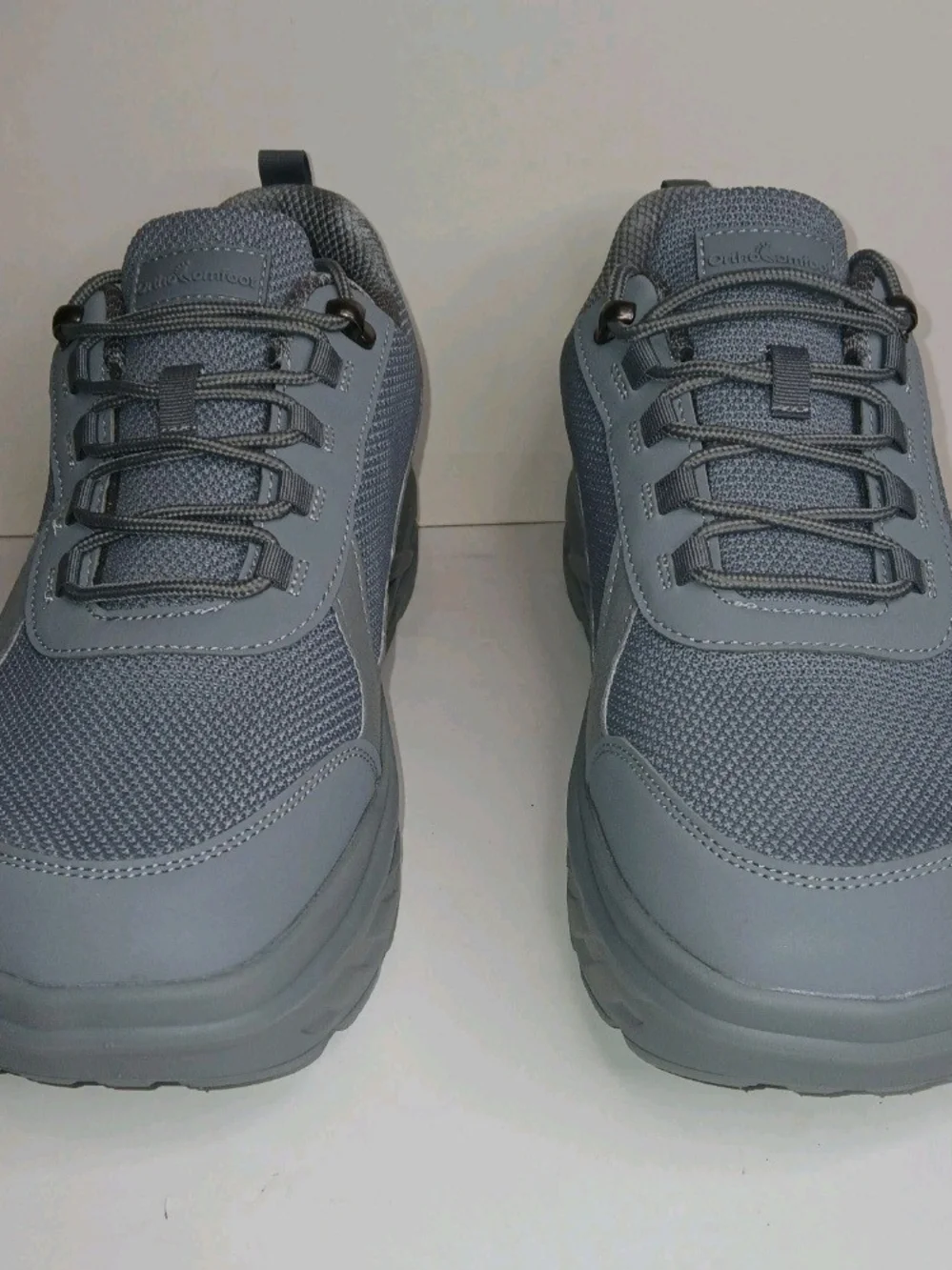 OrthoComfoot Men's 12W Grey Athletic Walking Shoes Cushion Orthopedic OFTN01B